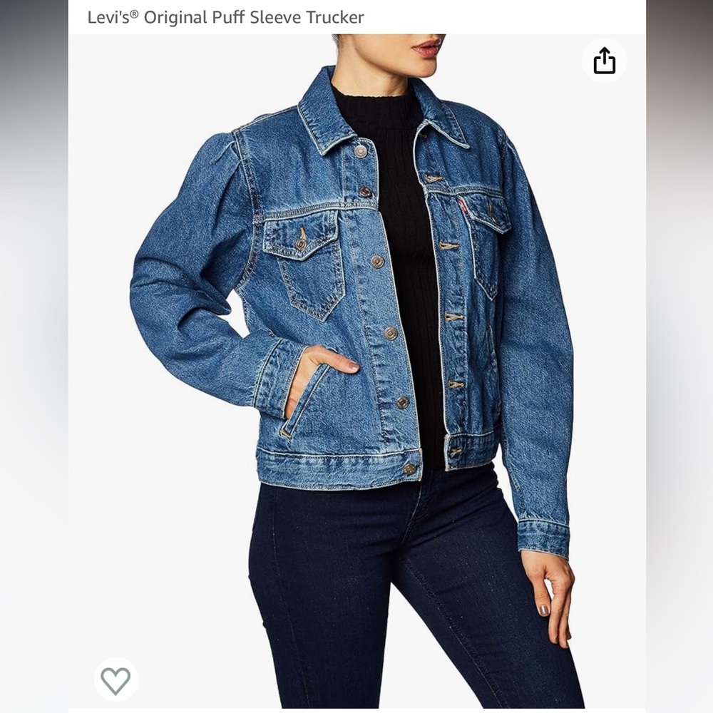 LEVI’S ORIGINAL PUFF SLEEVE DENIM TRUCKER